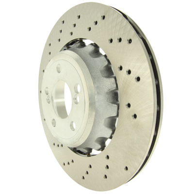 Centric OEM-style floating and cross-drilled rear rotor 370x24mm - Right