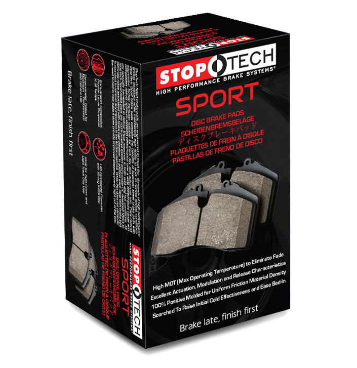 StopTech Sport 309-Series brake pads - front (D1029) [1 box required] 8 pad set, sensor on 2 pads